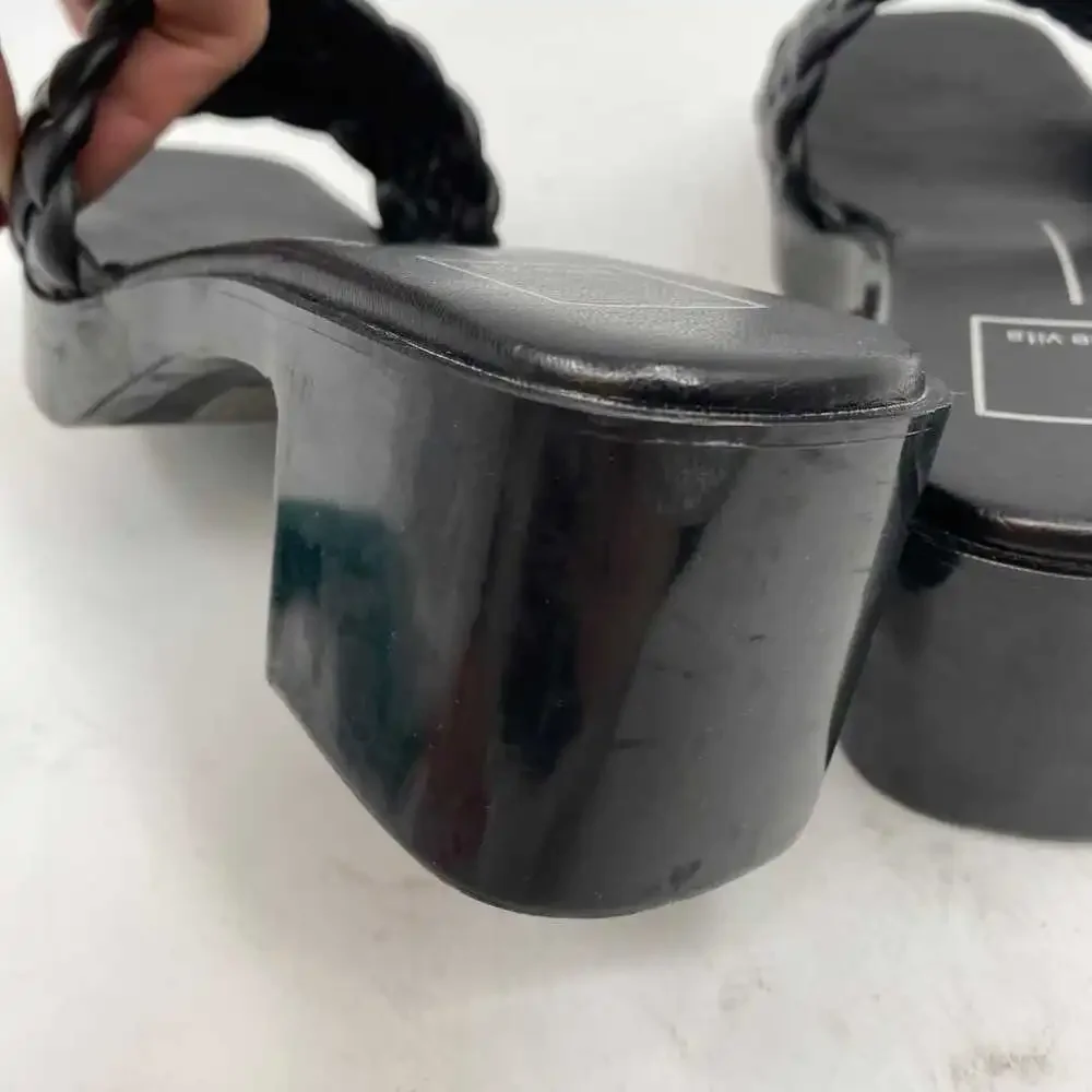 Dolce Vita Black Woven Slip-On Platform Sandals | Women’s US8 - Picture 9 of 13